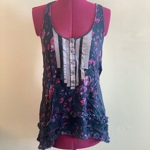 Free People Floral Tank Top Small